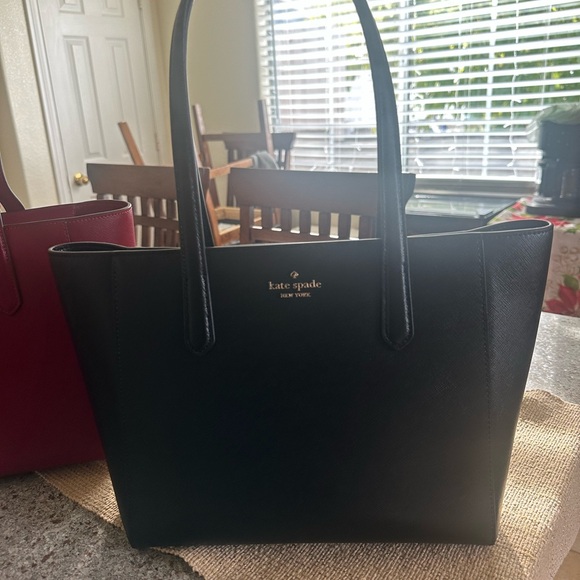 Kate Spade Cherry Red and Midnight Black Tote Set - Picture 2 of 5